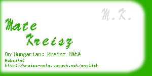 mate kreisz business card